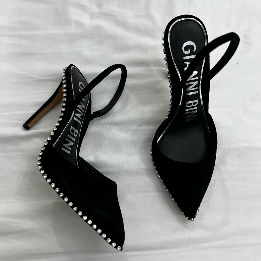 Gianni Binni rhinestone heels SIZE 6